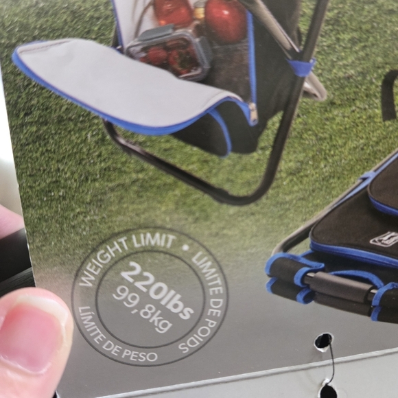 PGA Tour Spectator Black/Blue Folding Chairs With Backpack Cooler,new With Tags - Picture 8 of 15